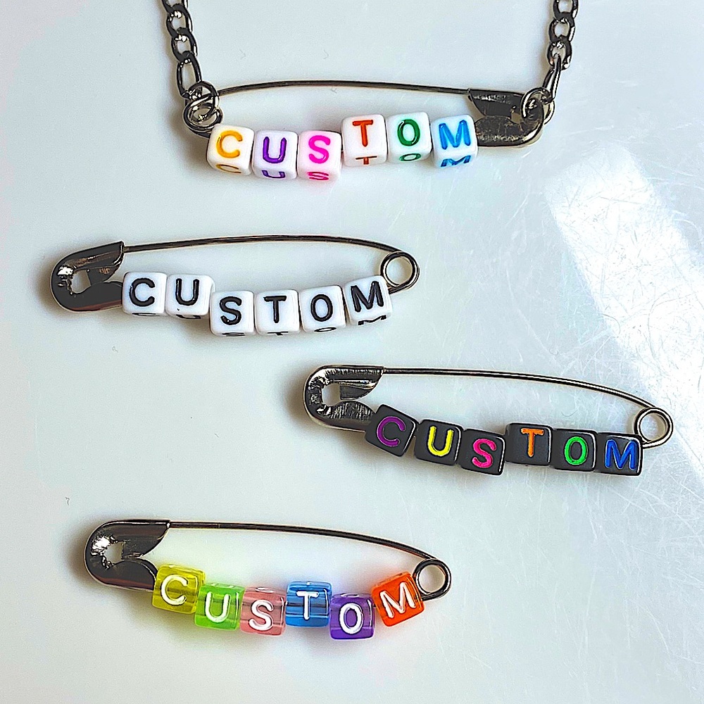 custom letter bead necklace!